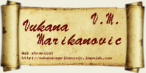 Vukana Marikanović vizit kartica
